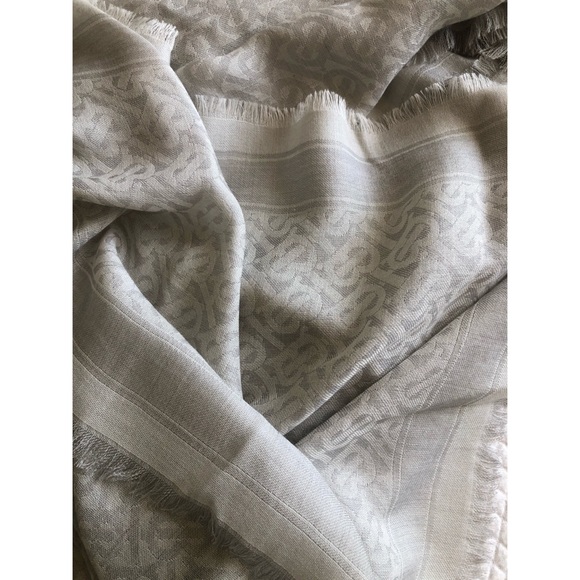 Burberry - Monogram Wool Silk Jacquard Scarf - Picture 8 of 14